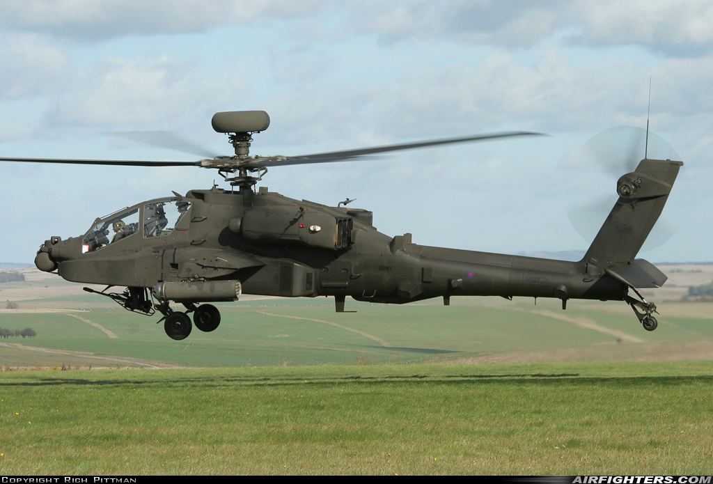 UK - Army Westland Apache AH1 (WAH-64D) ZJ199 at Off-Airport - Salisbury Plain, UK