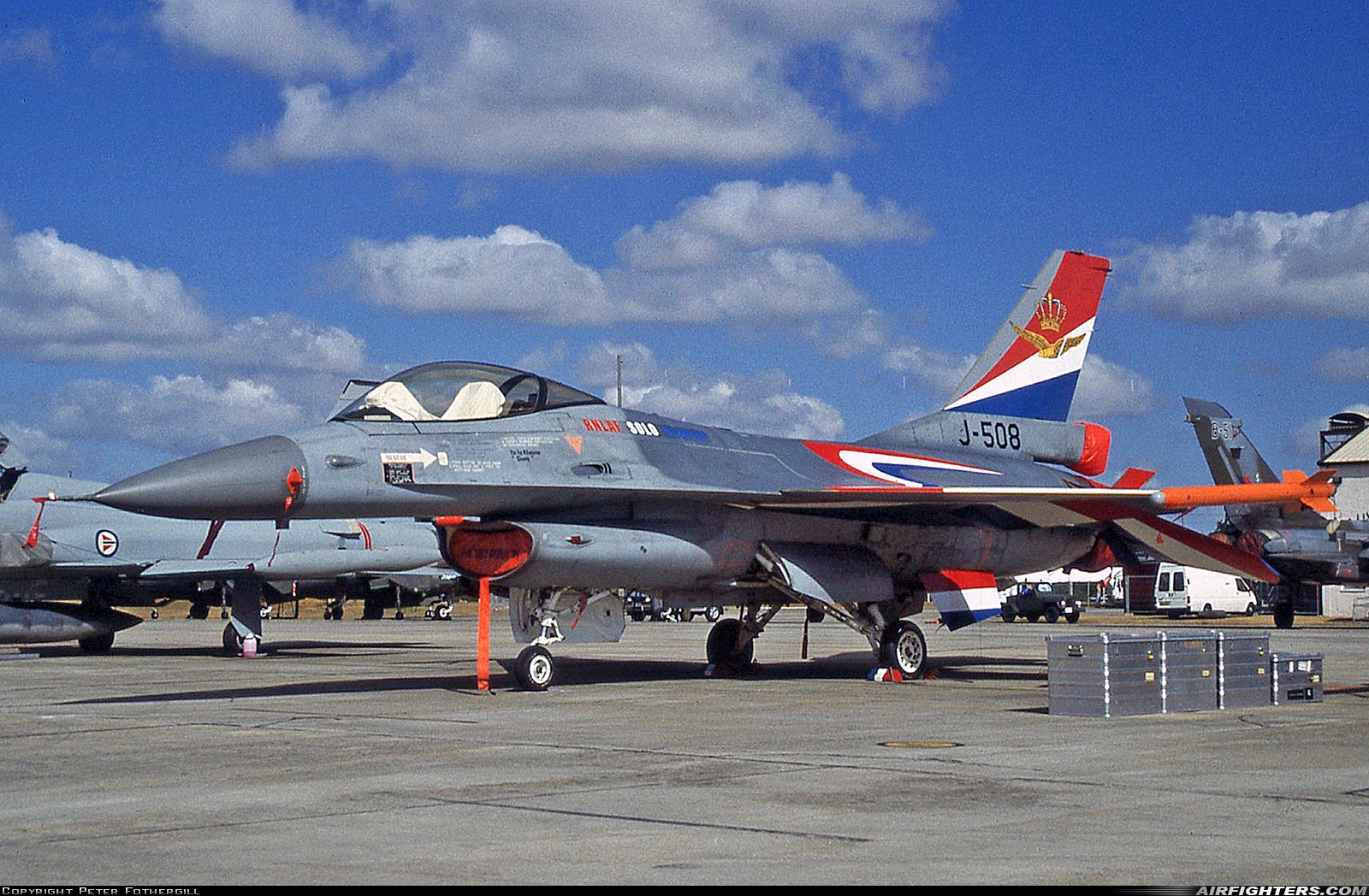 Netherlands - Air Force General Dynamics F-16A Fighting Falcon J-508 at Fairford (FFD / EGVA), UK