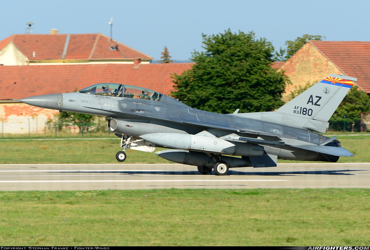 USA - Air Force General Dynamics F-16D Fighting Falcon 83-1180 at Namest nad Oslavou (LKNA), Czech Republic