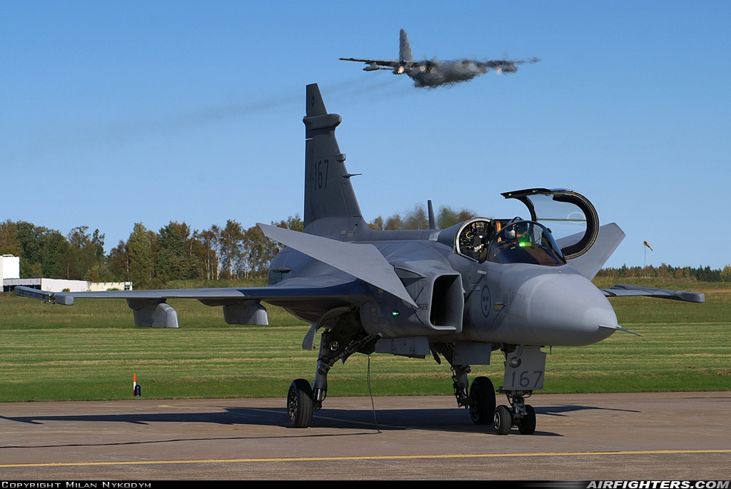 Sweden - Air Force Saab JAS-39A Gripen 39167 at Satenas (ESIB), Sweden