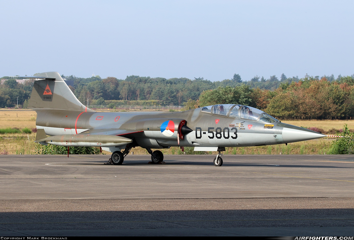 Netherlands - Air Force Lockheed TF-104G Starfighter D-5803 at Utrecht - Soesterberg (UTC / EHSB), Netherlands