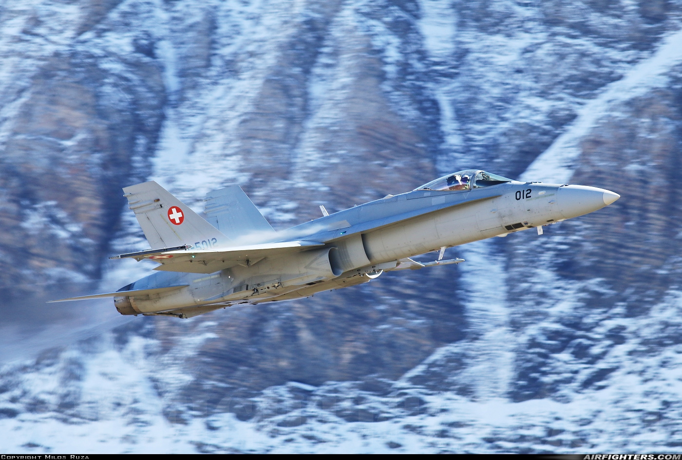 Switzerland - Air Force McDonnell Douglas F/A-18C Hornet J-5012 at Off-Airport - Axalp, Switzerland