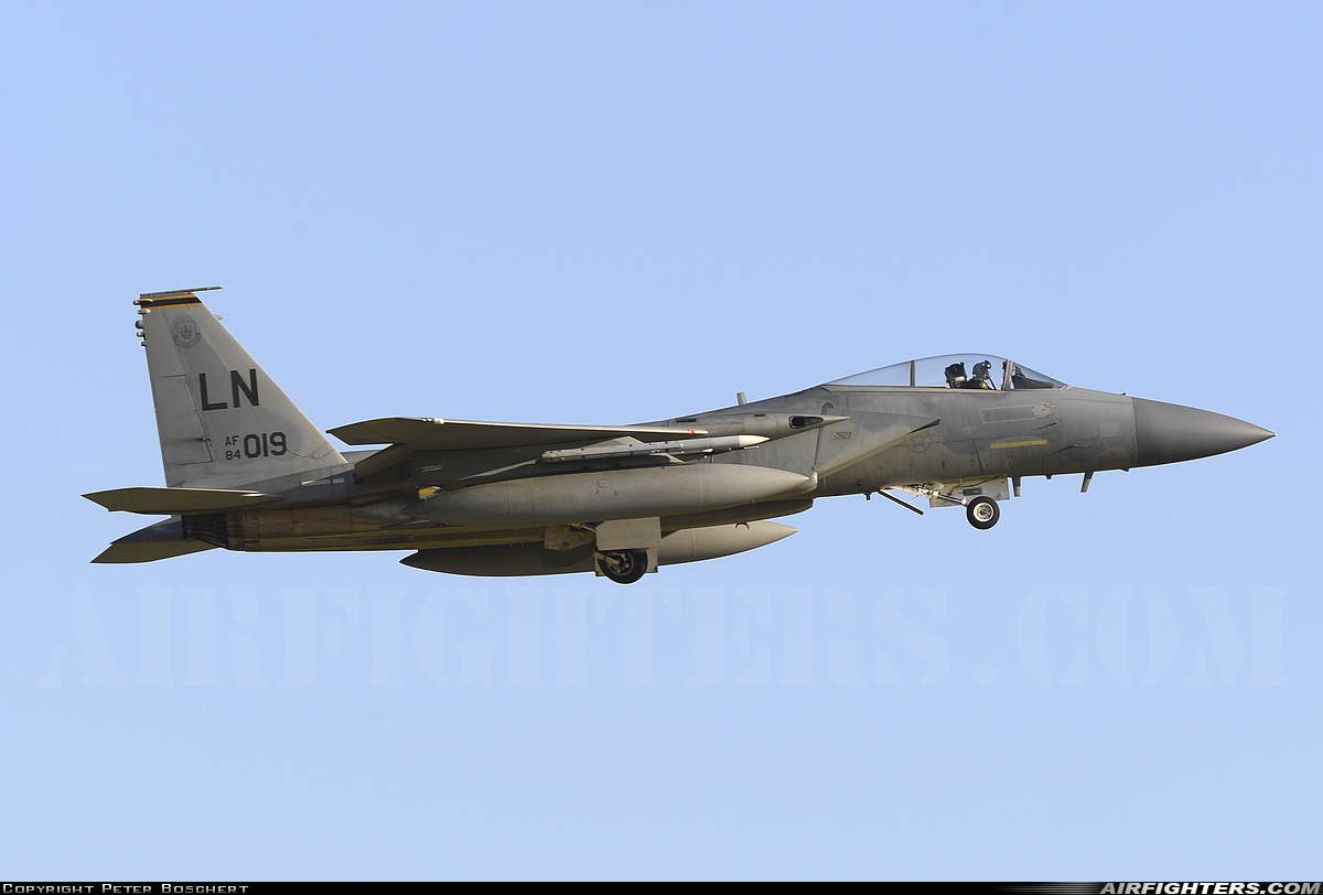 USA - Air Force McDonnell Douglas F-15C Eagle 84-0019 at Lakenheath (LKZ / EGUL), UK