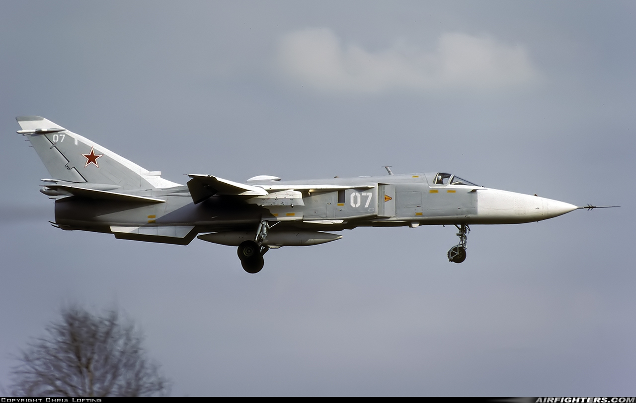 Russia - Air Force Sukhoi Su-24MR 07 WHITE at Welzow (EDCY), Germany