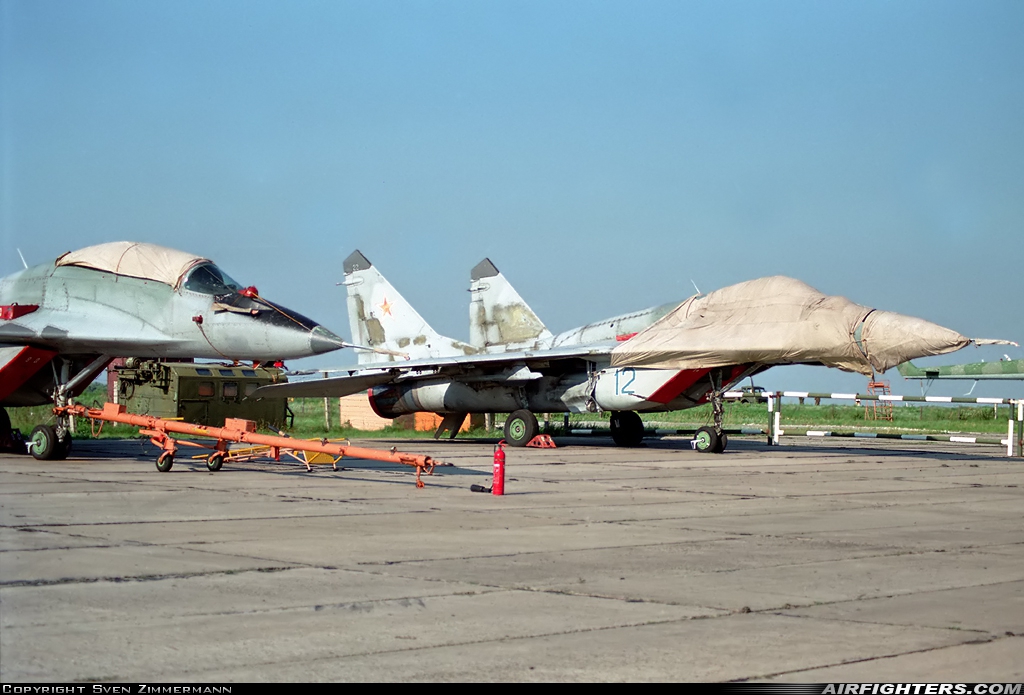 Russia - Air Force Mikoyan-Gurevich MiG-29 (9.12) 12 BLUE at Rostov on Don (ROV / URRR), Russia