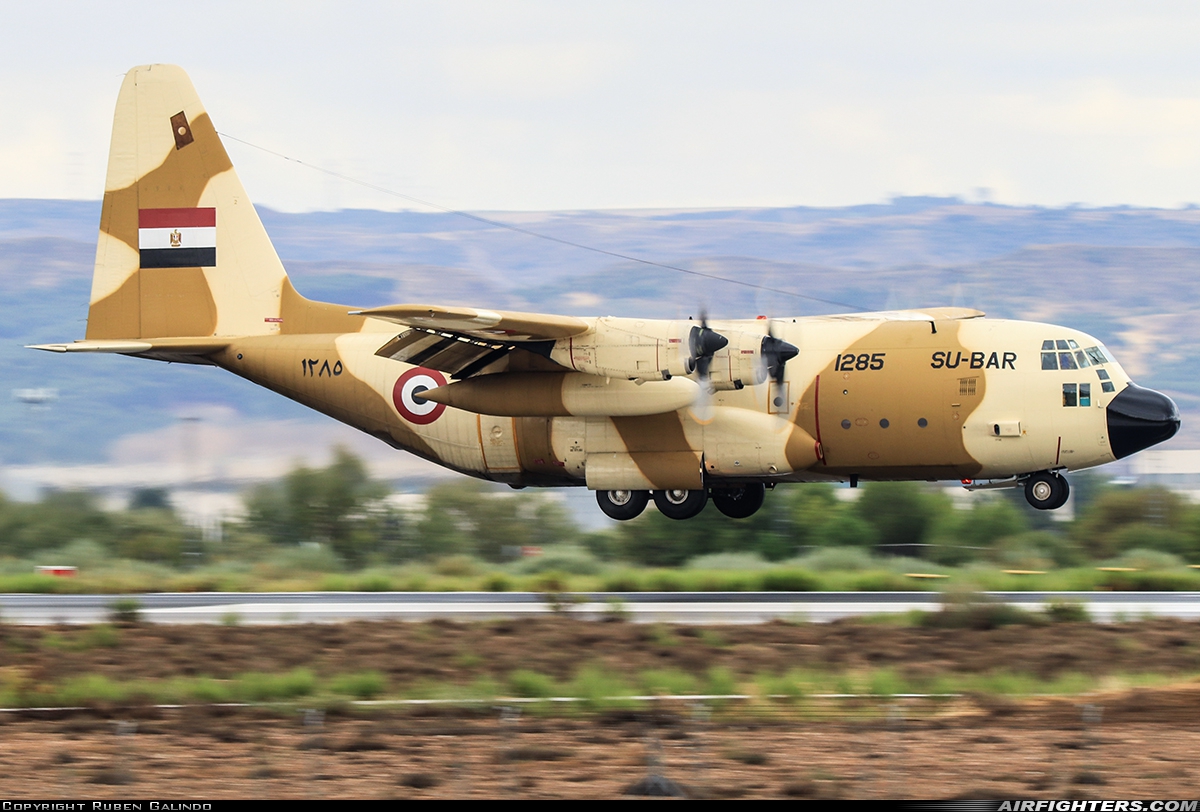 Egypt - Air Force Lockheed C-130H Hercules (L-382) 1285 at Madrid - Torrejon (TOJ / LETO), Spain