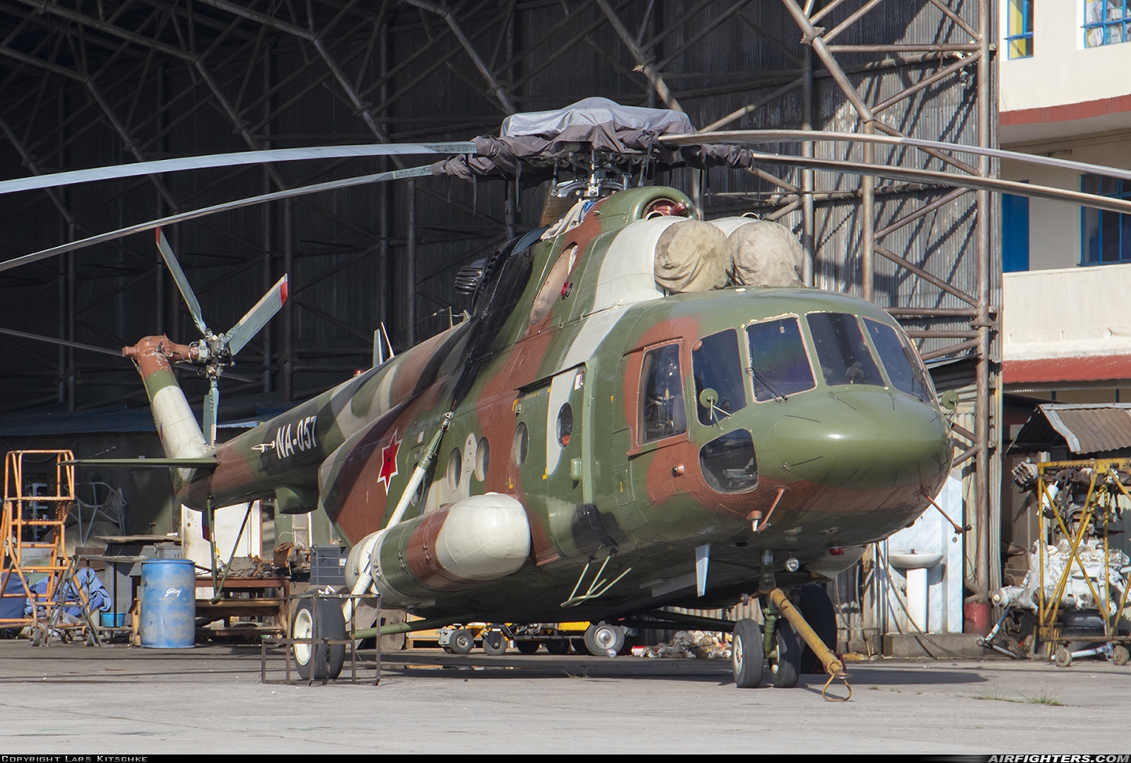 Nepal - Air Force Mil Mi-17V-5 NA-057 at Kathmandu - Tribhuvan Int. (KTM / VNKT), Nepal