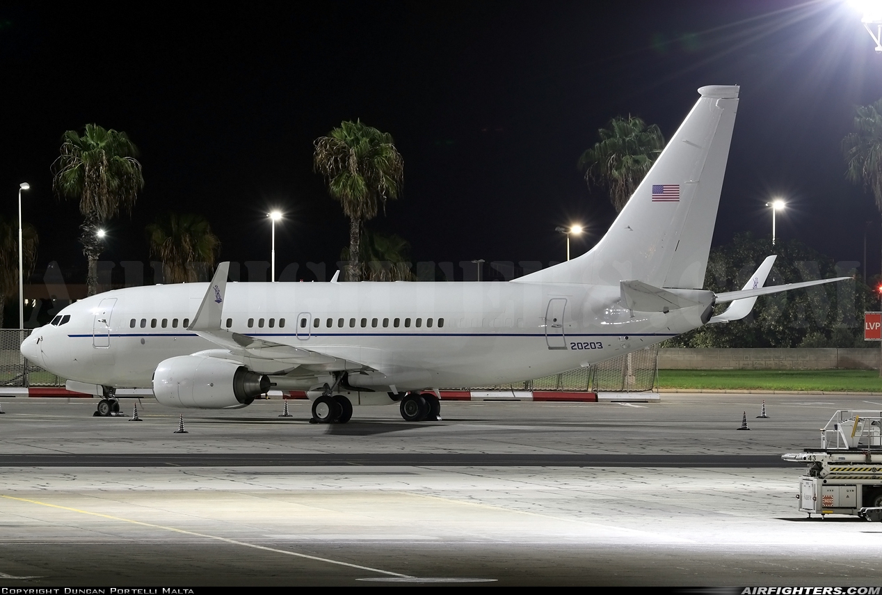 USA - Air Force Boeing C-40C (737-7CP BBJ) 02-0203 at Luqa - Malta International (MLA / LMML), Malta