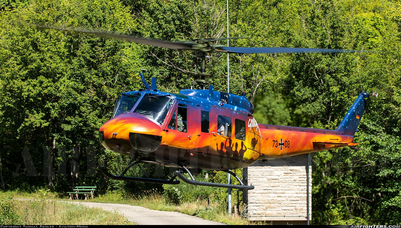 Germany - Army Bell UH-1D Iroquois (205) 73+08 at Off-Airport - Mulfingen, Germany