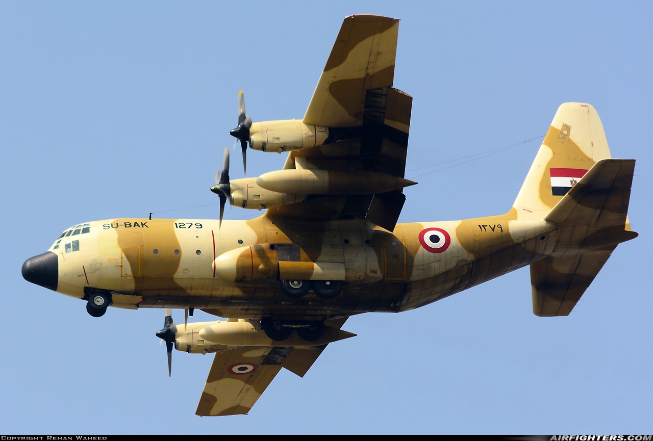 Egypt - Air Force Lockheed C-130H Hercules (L-382) 1279 at Rawalpindi - Nur Khan Airbase (ISB / OPRN), Pakistan