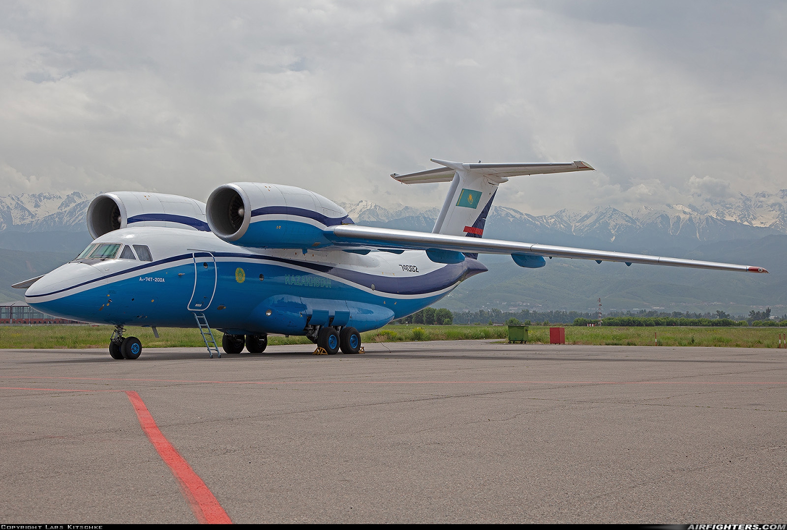Kazakhstan - Border Guard Antonov An-74T-200A 74082 at Almaty (ALA / UAAA), Kazakhstan