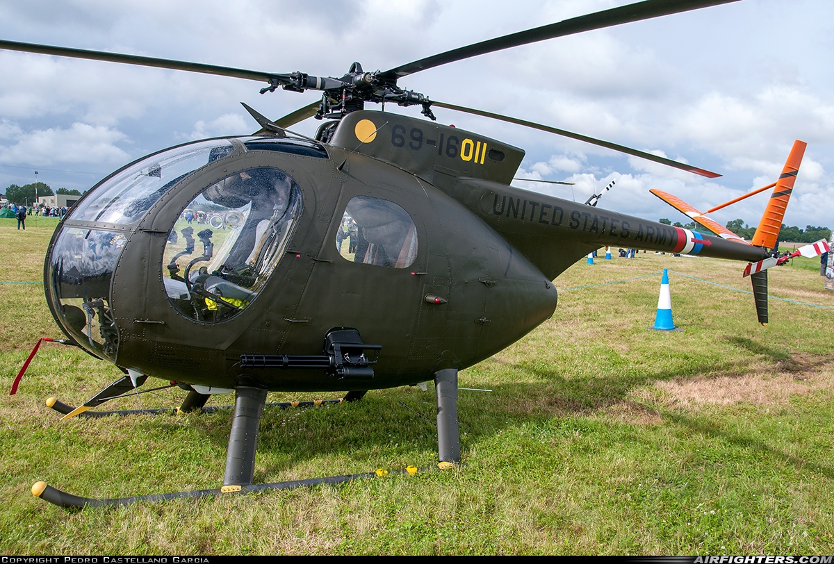 Private Hughes OH-6A Cayuse G-OHGA at Fairford (FFD / EGVA), UK