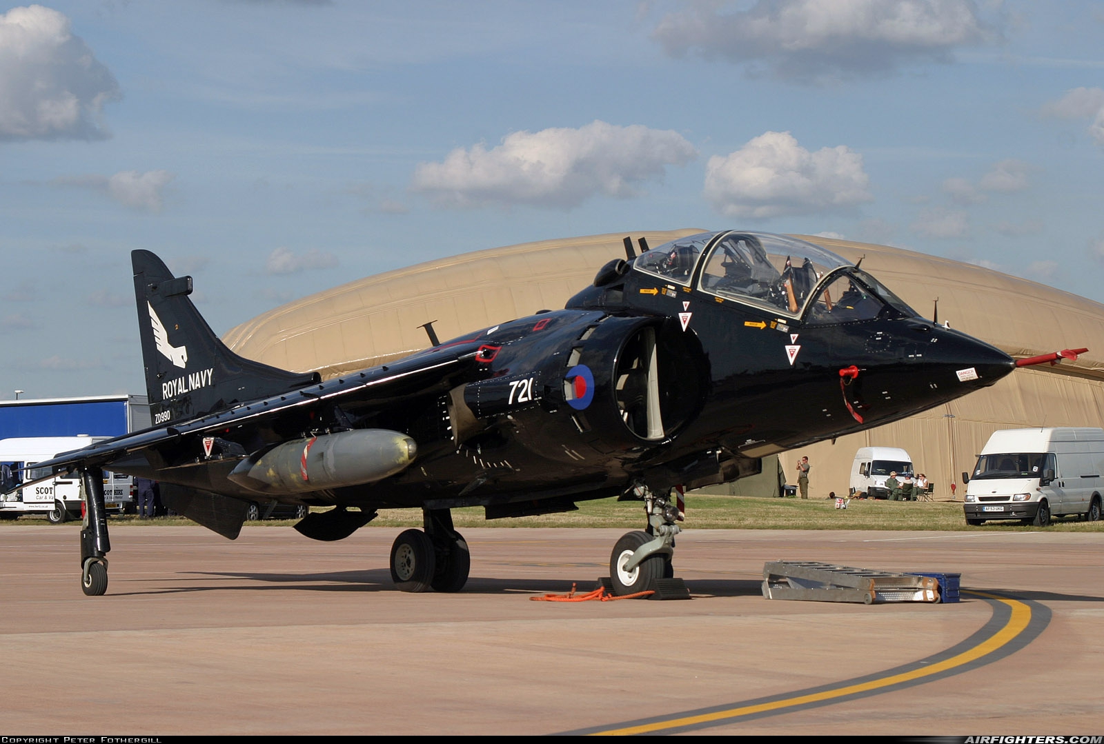 UK - Navy British Aerospace Harrier T.8 ZD990 at Fairford (FFD / EGVA), UK