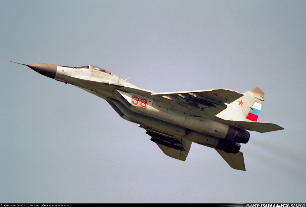 Russia - Air Force Mikoyan-Gurevich MiG-29 (9.12) 38 RED at Primorsko - Akhtarsk (URKP), Russia