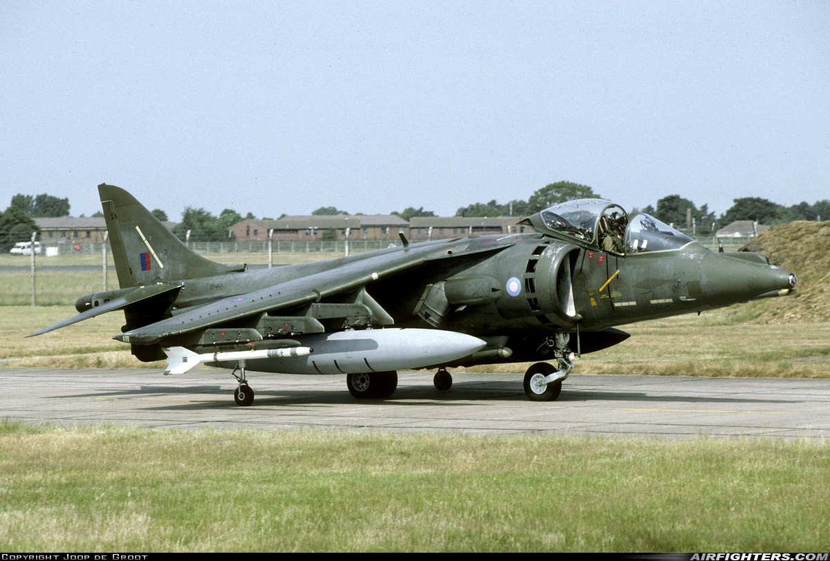 UK - Air Force British Aerospace Harrier GR.7 ZD467 at Coningsby (EGXC), UK