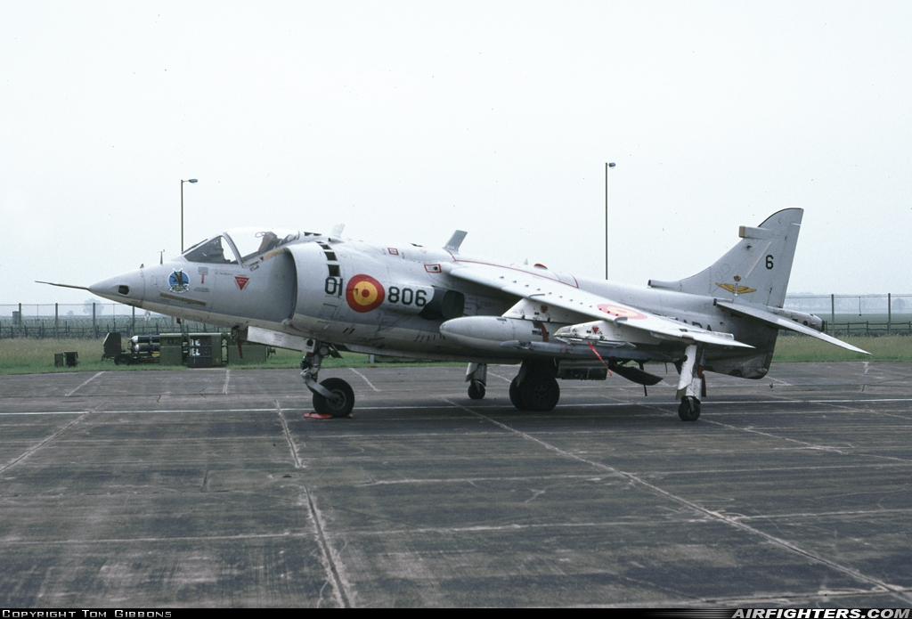 Spain - Navy Hawker Siddeley AV-8S Harrier VA.1-5 at Waddington (WTN / EGXW), UK
