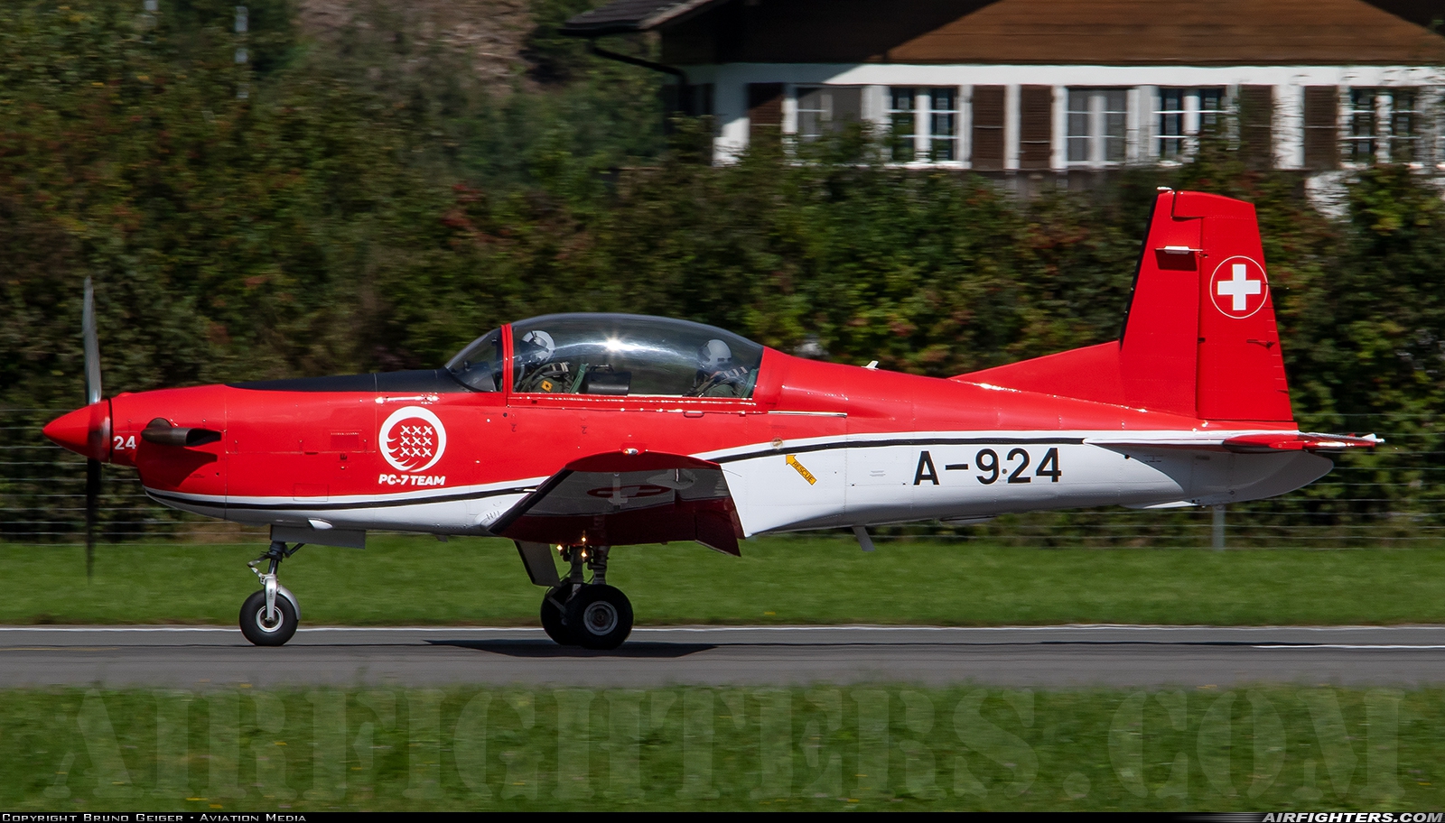 Switzerland - Air Force Pilatus NCPC-7 Turbo Trainer A-924 at Meiringen (LSMM), Switzerland