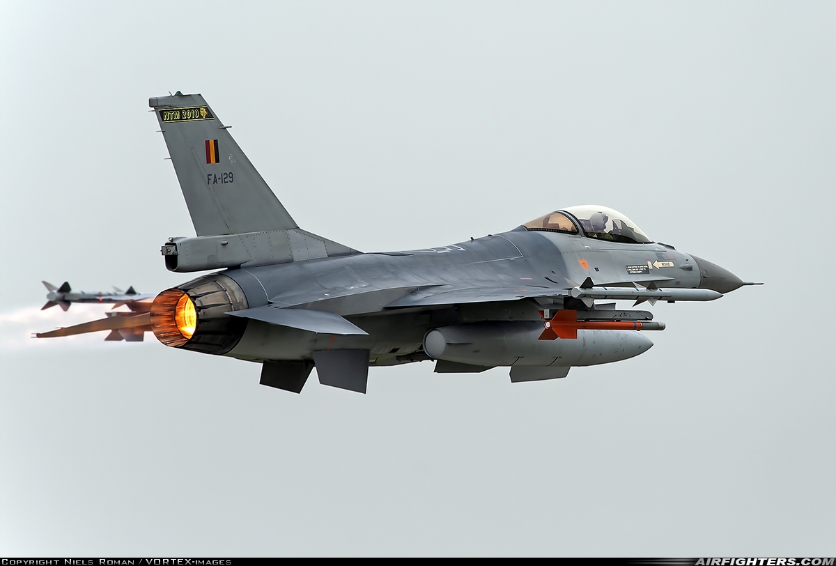 Belgium - Air Force General Dynamics F-16AM Fighting Falcon FA-129 at Uden - Volkel (UDE / EHVK), Netherlands