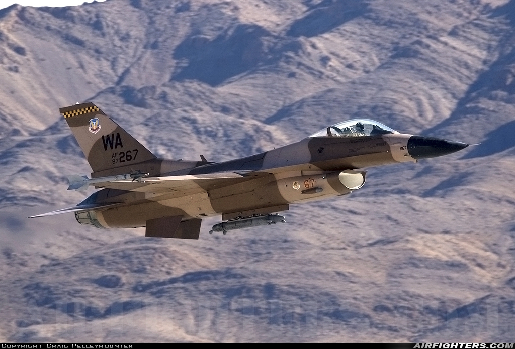 USA - Air Force General Dynamics F-16C Fighting Falcon 87-0267 at Las Vegas - Nellis AFB (LSV / KLSV), USA