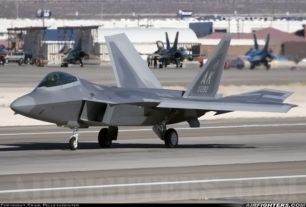 USA - Air Force Lockheed Martin F-22A Raptor 05-4092 at Las Vegas - Nellis AFB (LSV / KLSV), USA