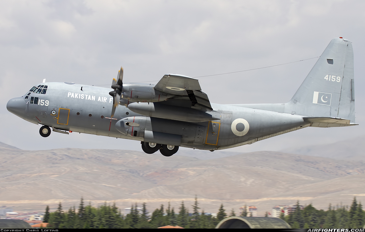 Pakistan - Air Force Lockheed C-130E Hercules (L-382) 4159 at Konya (KYA / LTAN), Türkiye