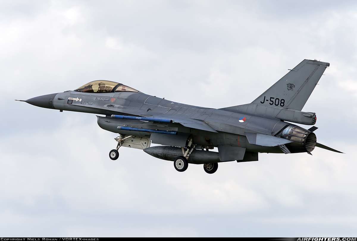 Netherlands - Air Force General Dynamics F-16AM Fighting Falcon J-508 at Uden - Volkel (UDE / EHVK), Netherlands