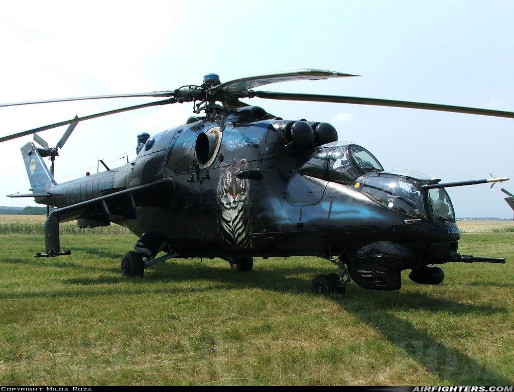 Czech Republic - Air Force Mil Mi-35 (Mi-24V) 7353 at Roudnice nad Labem (LKRO), Czech Republic