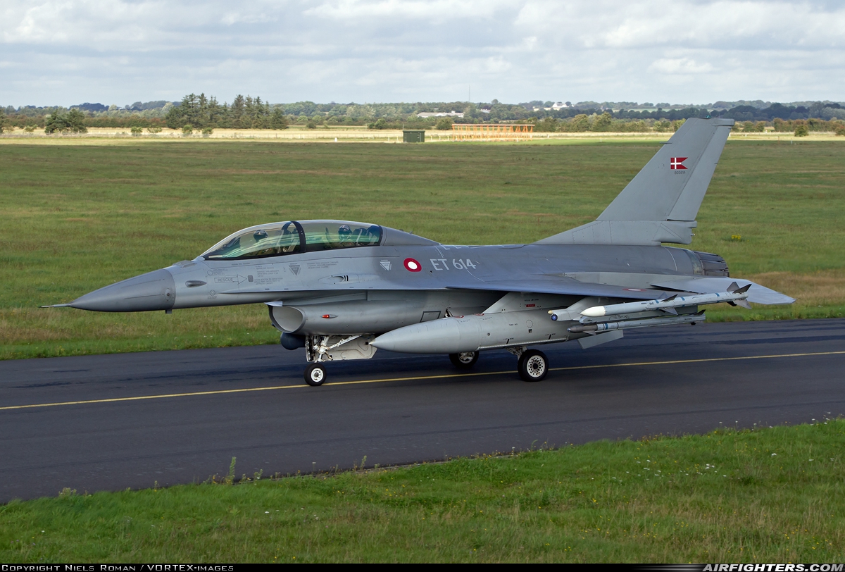 Denmark - Air Force General Dynamics F-16BM Fighting Falcon ET-614 at Skrydstrup (EKSP), Denmark