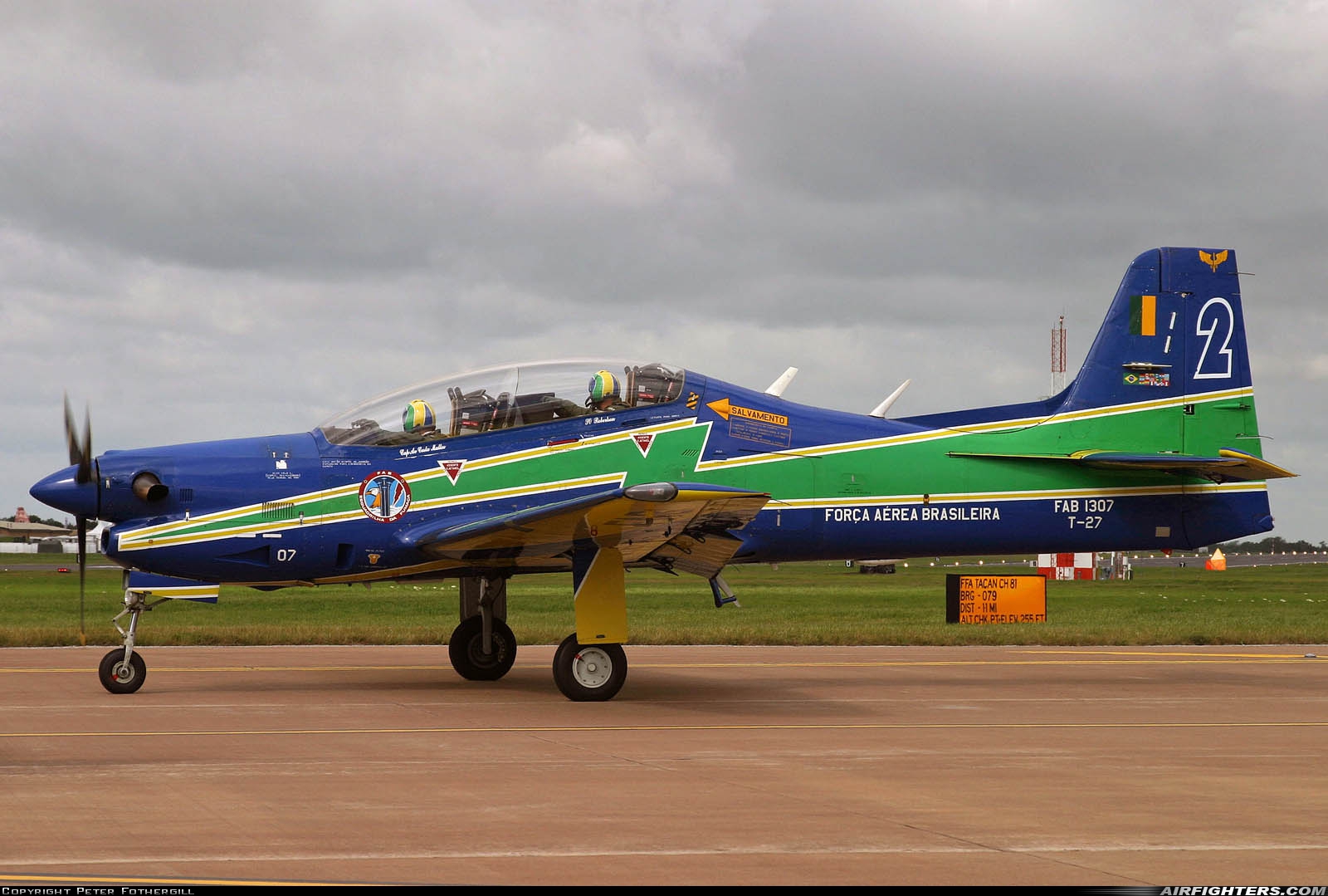 Brazil - Air Force Embraer T-27 Tucano 1307 at Fairford (FFD / EGVA), UK