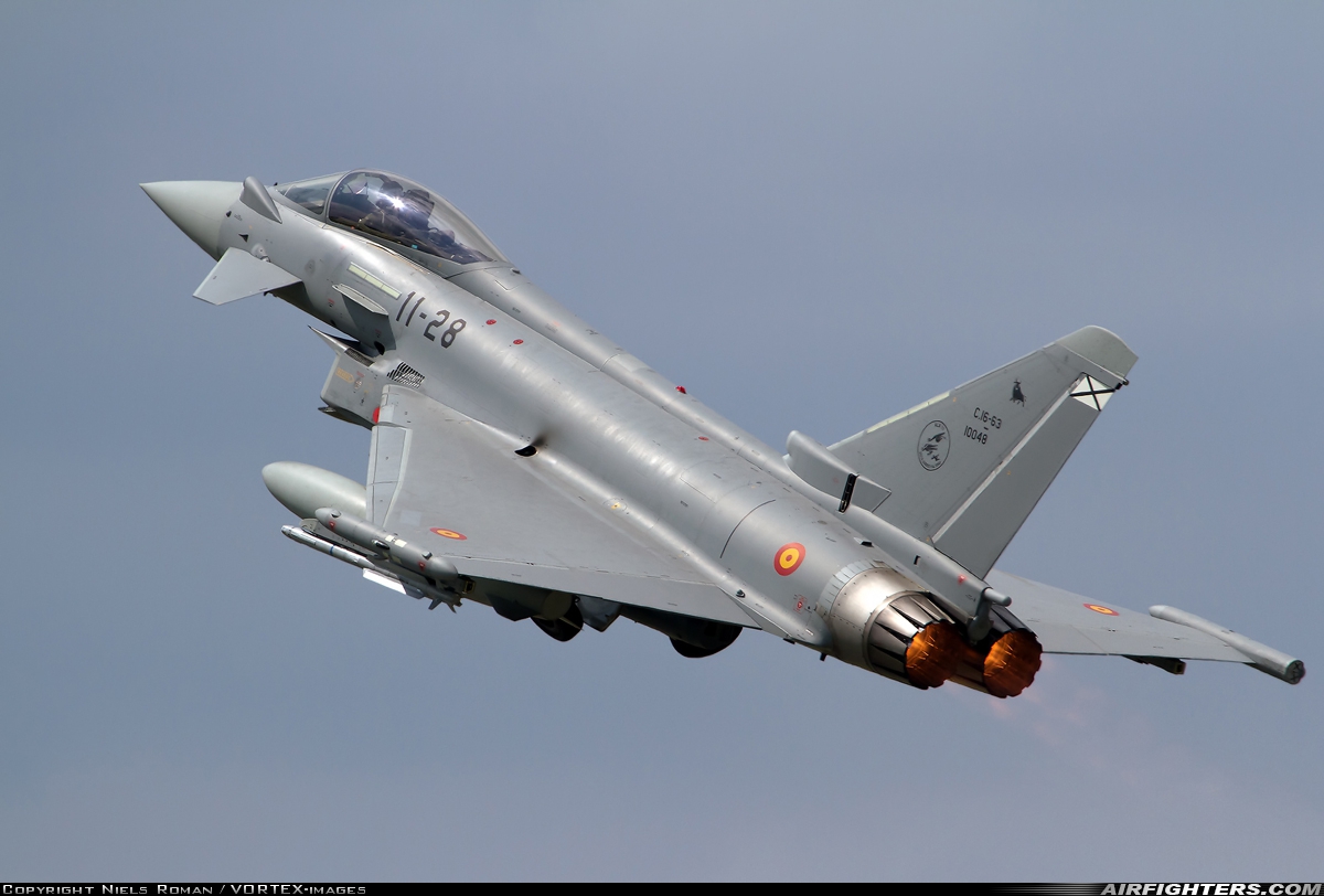 Spain - Air Force Eurofighter C-16 Typhoon (EF-2000S) C.16-63-10048 at Florennes (EBFS), Belgium