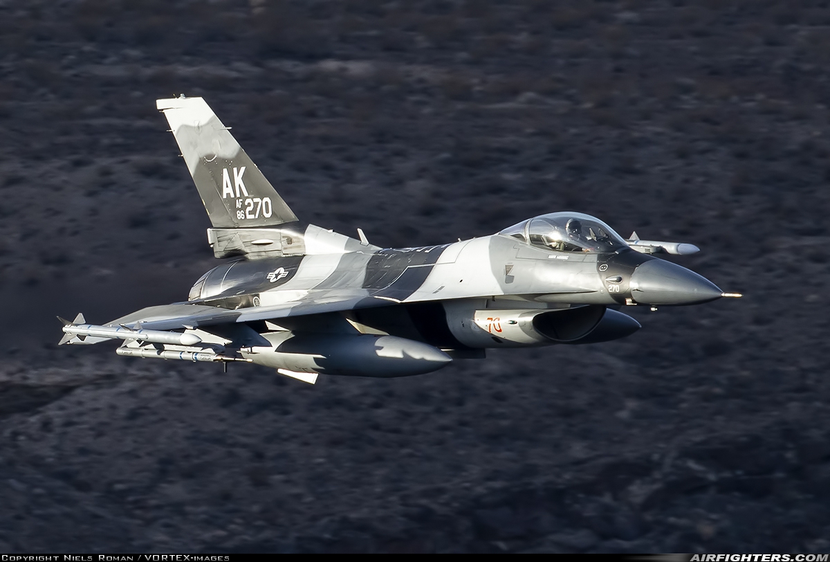 USA - Air Force General Dynamics F-16C Fighting Falcon 86-0270 at Off-Airport - Rainbow Canyon area, USA
