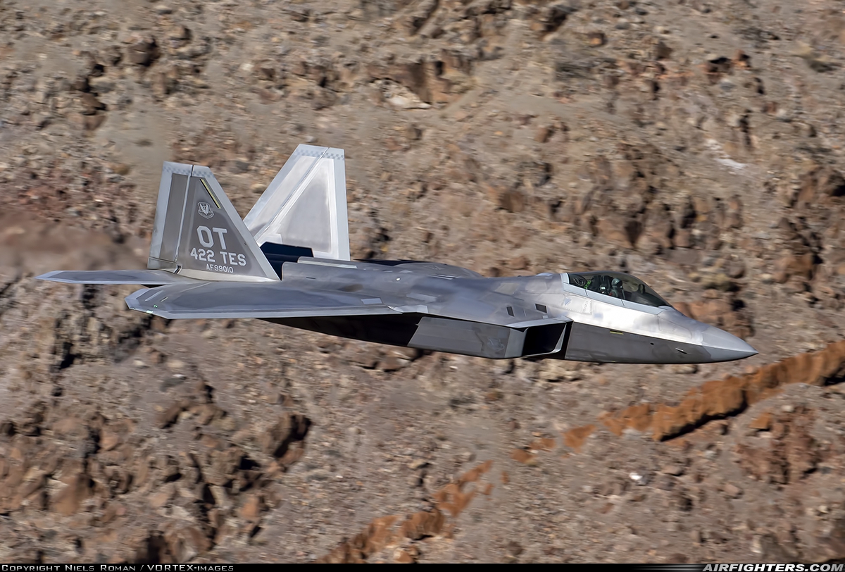 USA - Air Force Lockheed Martin F-22A Raptor 99-4010 at Off-Airport - Rainbow Canyon area, USA