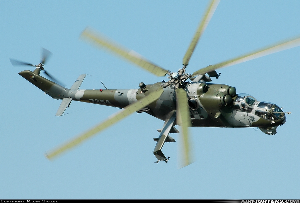 Czech Republic - Air Force Mil Mi-35 (Mi-24V) 7354 at Brno - Turany (BRQ / LKTB), Czech Republic