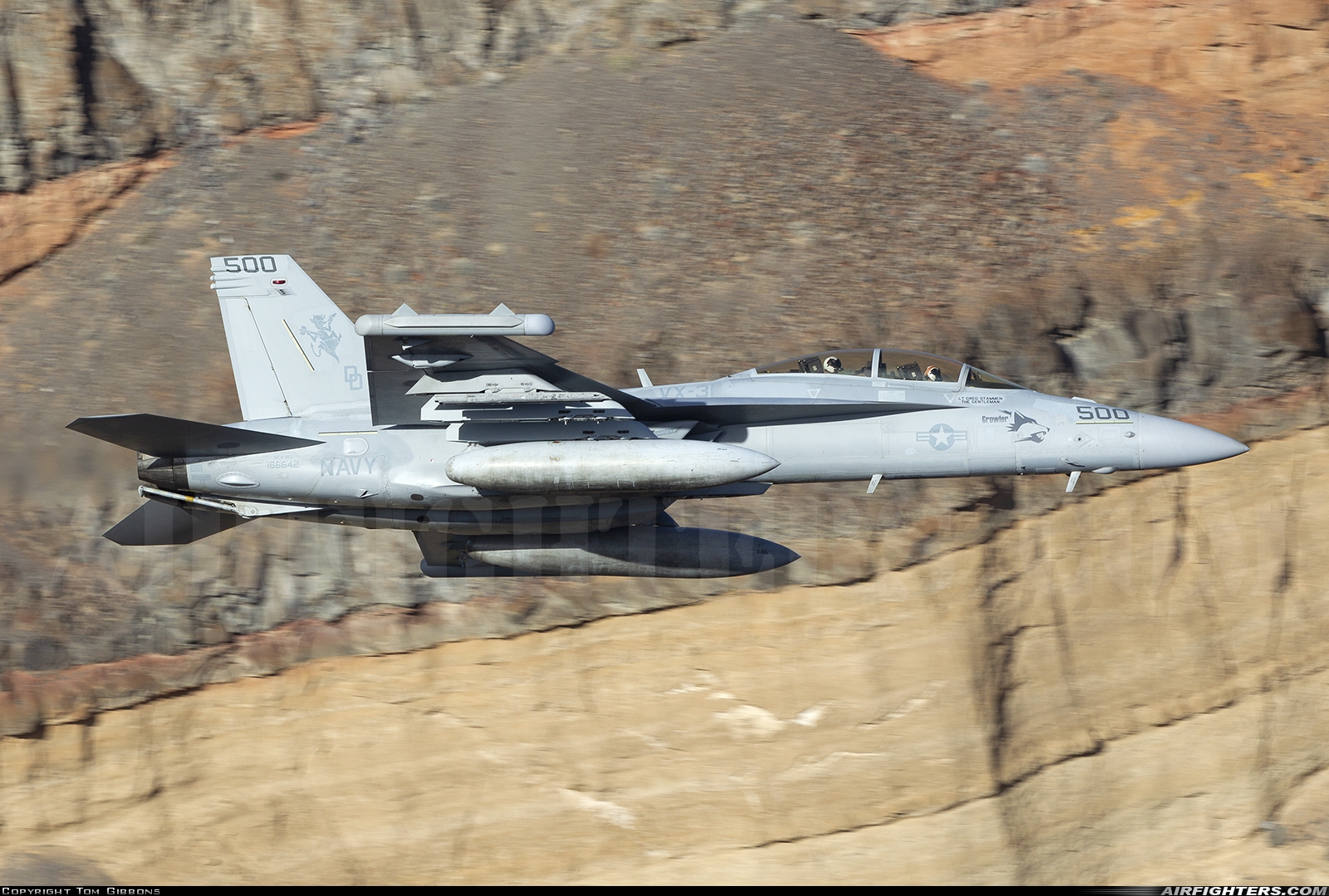 USA - Navy Boeing NEA-18G Growler 166642 at Off-Airport - Rainbow Canyon area, USA