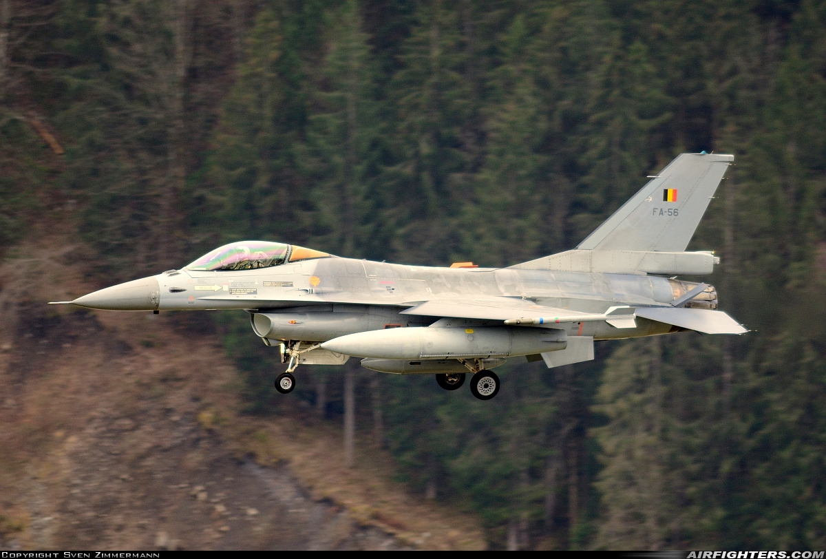 Belgium - Air Force General Dynamics F-16AM Fighting Falcon FA-56 at Meiringen (LSMM), Switzerland