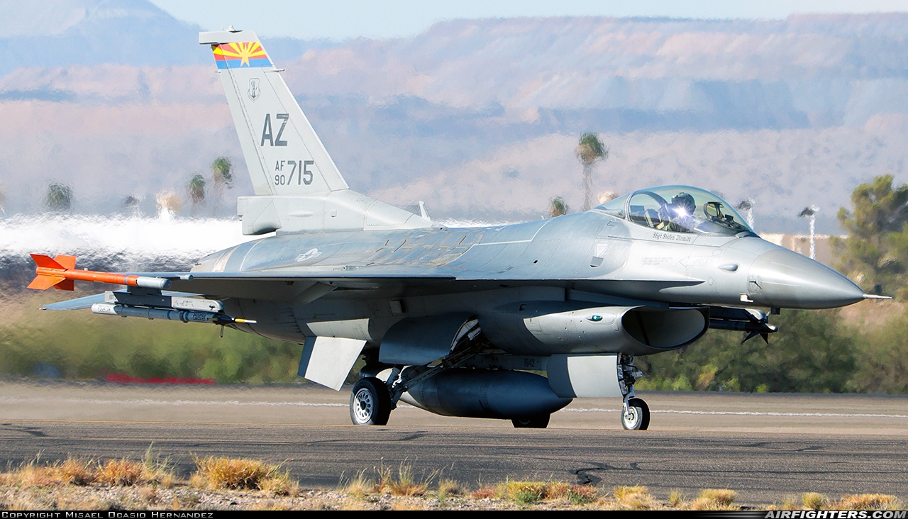 USA - Air Force General Dynamics F-16C Fighting Falcon 90-0715 at Tucson - Int. (TUS / KTUS), USA