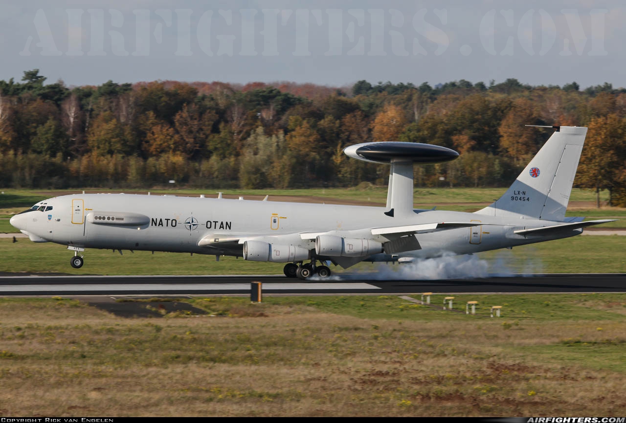 Luxembourg - NATO Boeing E-3A Sentry (707-300) LX-N90454 at Eindhoven (- Welschap) (EIN / EHEH), Netherlands