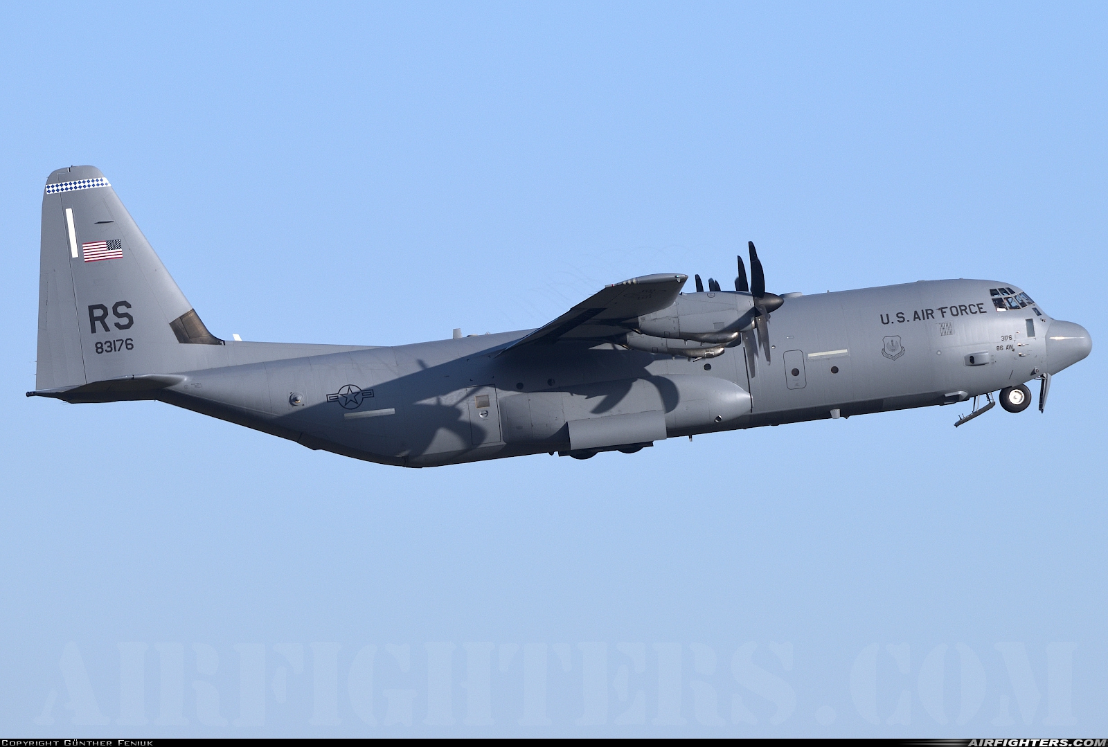 USA - Air Force Lockheed Martin C-130J-30 Hercules (L-382) 08-3176 at Nuremberg (NUE / EDDN), Germany