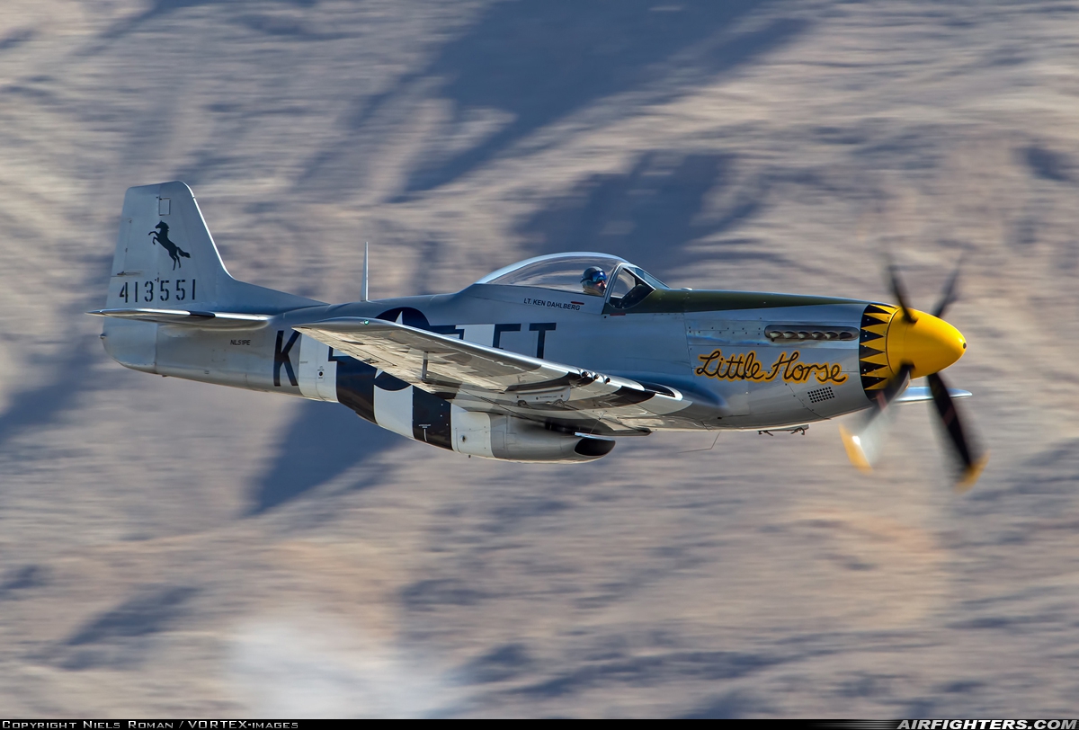 Private North American P-51D Mustang NL51PE at Las Vegas - Nellis AFB (LSV / KLSV), USA