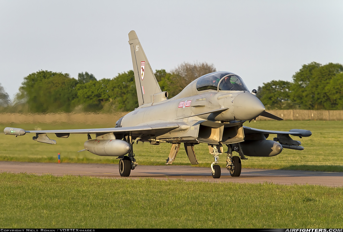 UK - Air Force Eurofighter Typhoon T3 ZJ808 at Coningsby (EGXC), UK