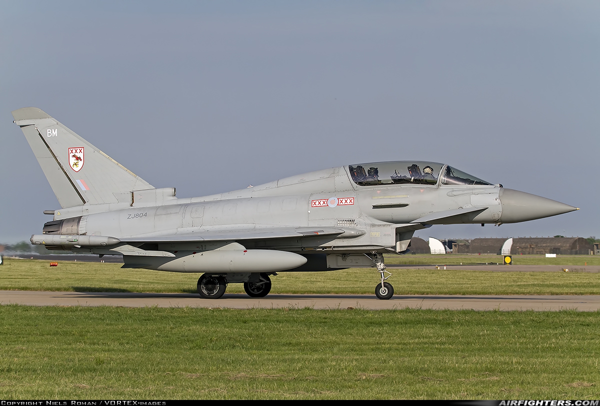 UK - Air Force Eurofighter Typhoon T3 ZJ804 at Coningsby (EGXC), UK