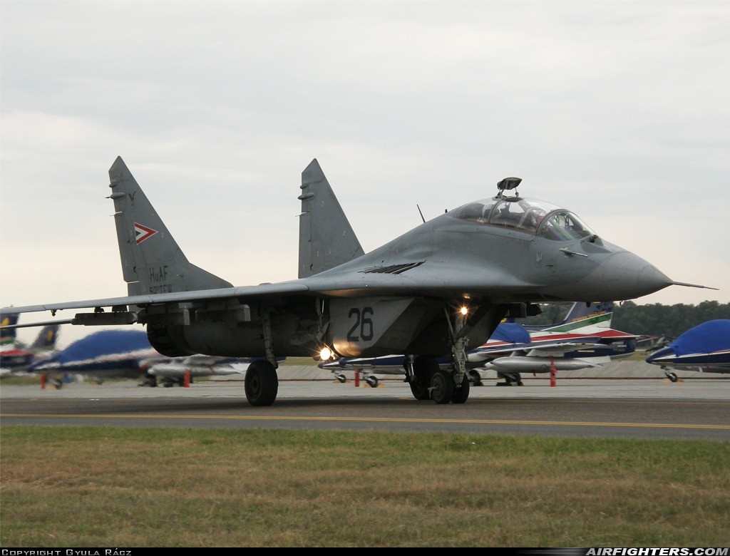 Hungary - Air Force Mikoyan-Gurevich MiG-29UB (9.51) 26 at Kecskemet (LHKE), Hungary