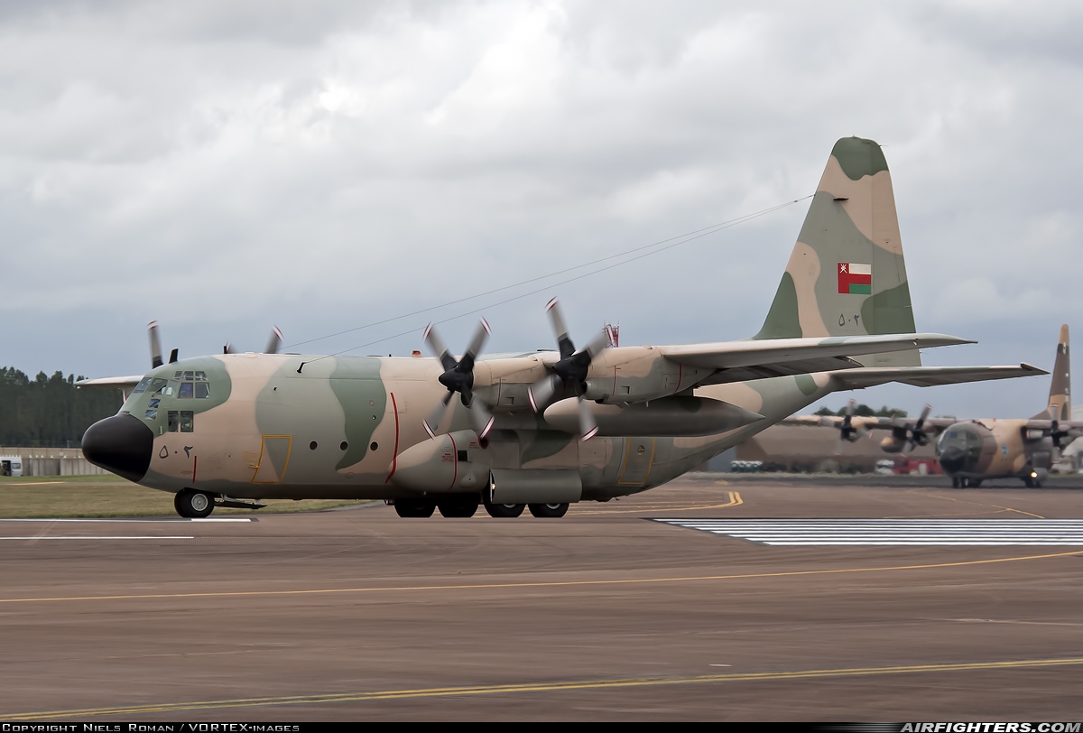 Oman - Air Force Lockheed C-130H Hercules (L-382) 502 at Fairford (FFD / EGVA), UK