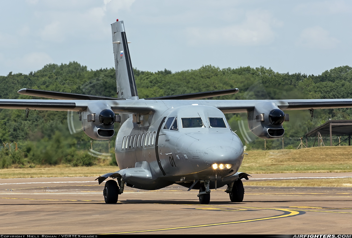 Slovenia - Air Force LET L-410UVP-E L4-01 at Fairford (FFD / EGVA), UK
