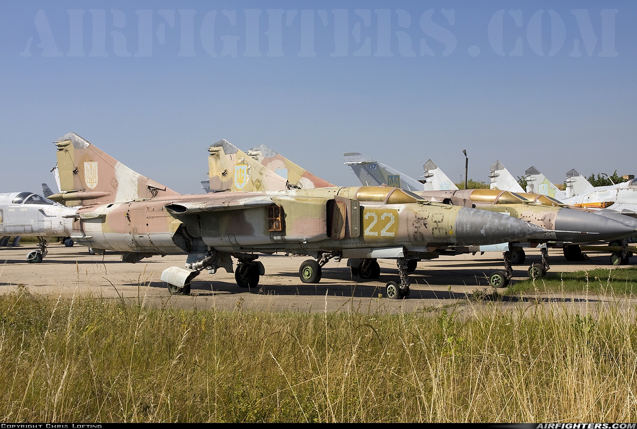Ukraine - Air Force Mikoyan-Gurevich MiG-23ML 17516 at Belaya Tserkov, Ukraine