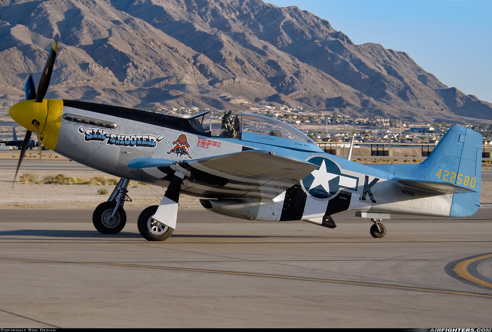 Private North American F-51D MkII Mustang N2580 at Las Vegas - Nellis AFB (LSV / KLSV), USA