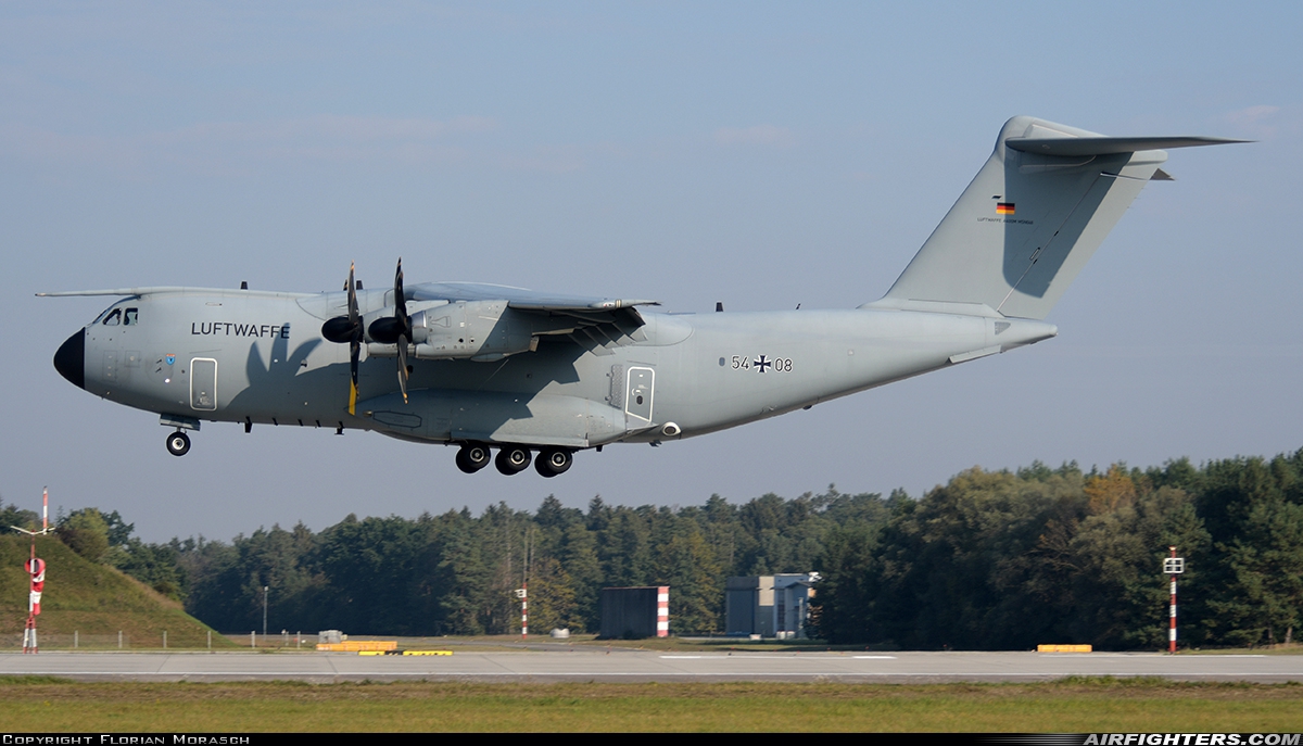 Germany - Air Force Airbus A400M-180 Atlas 54+08 at Ingolstadt - Manching (ETSI), Germany