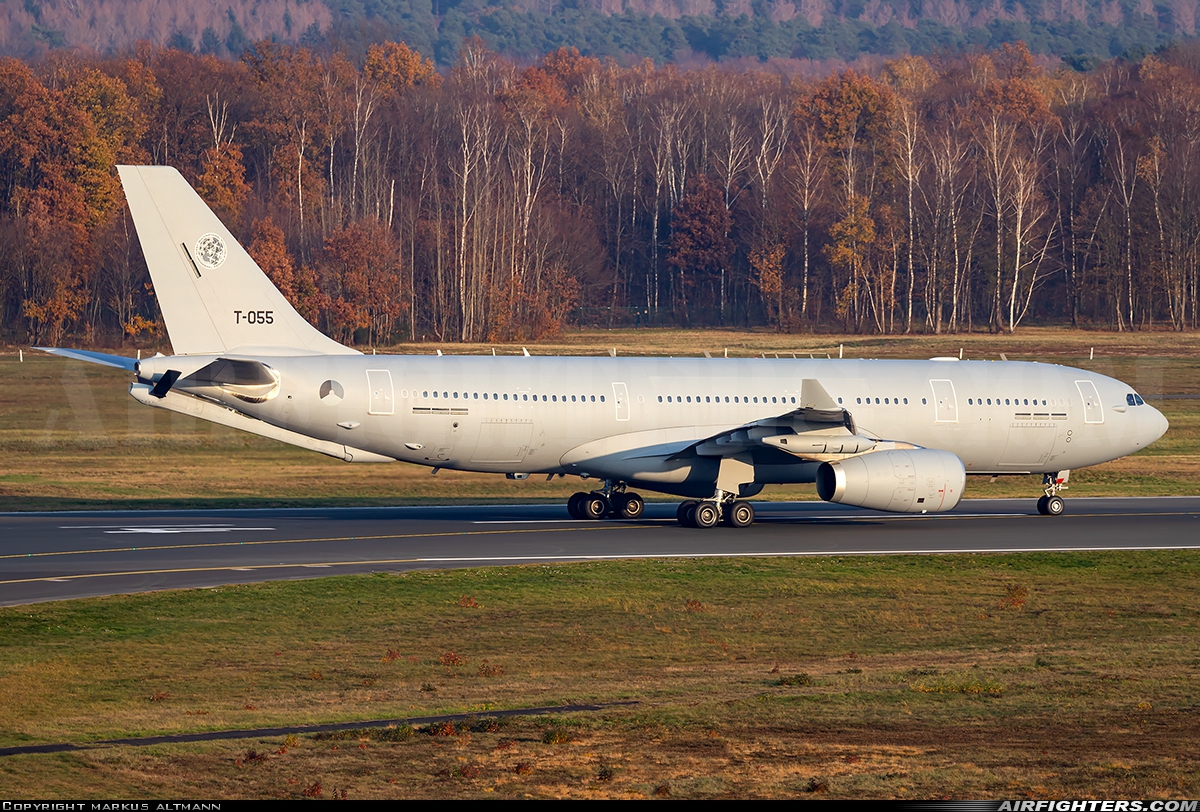 Netherlands - Air Force Airbus KC-30M (A330-243MRTT) T-055 at Cologne / Bonn (- Konrad Adenauer / Wahn) (CGN / EDDK), Germany