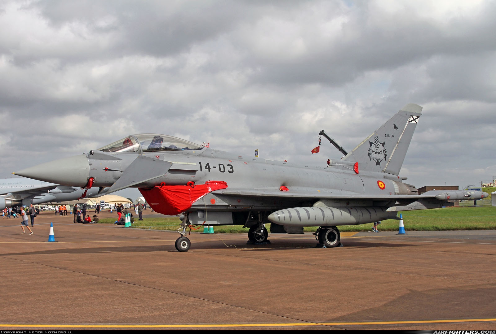 Spain - Air Force Eurofighter C-16 Typhoon (EF-2000S) C.16-36 at Fairford (FFD / EGVA), UK