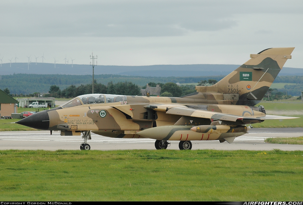 Saudi Arabia - Air Force Panavia Tornado IDS 7505 at Lossiemouth (LMO / EGQS), UK